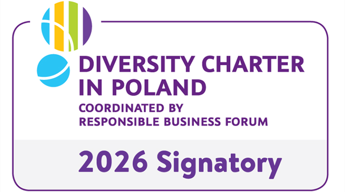 Diversity Charter in Poland, Coordinated by Responsible Business Forum, 2026 Signatory 인증 로고.